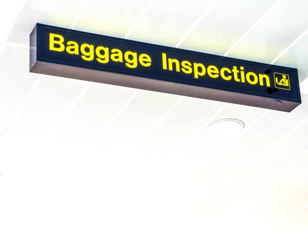istock Baggage Inspection airport sign 639856340