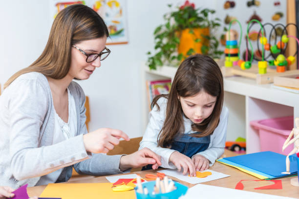 istock Mother with creative kid having fun time together 639858412