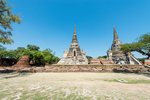 Wat Phra Mahathat Unesco World Heritage site in Ayutthaya, north of Bangkok, in Thailand.
