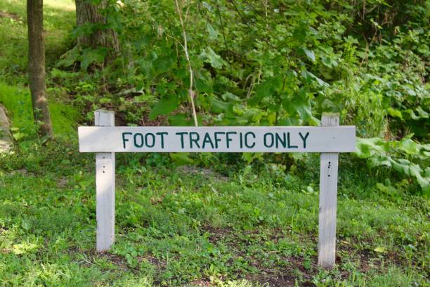 istock Foot Traffic Only Sign 639861436