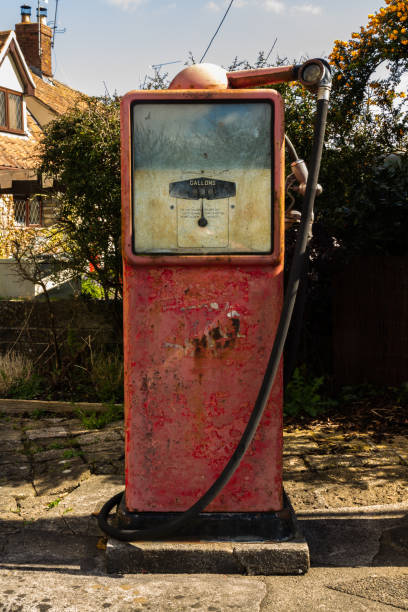 istock Old vintage petrol pump 639862830