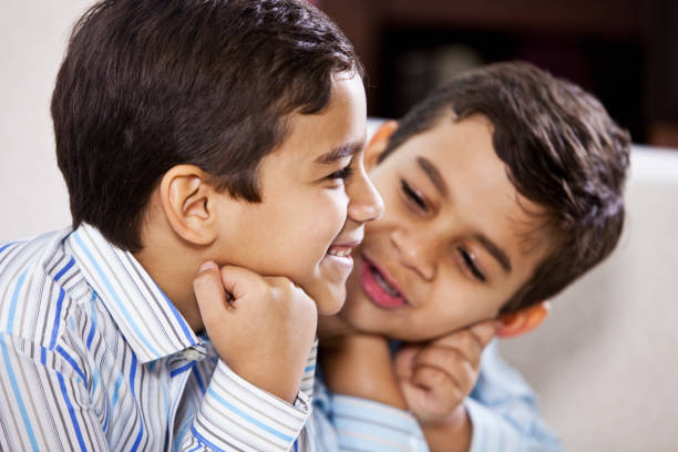 istock Close up of twin boys 639865848