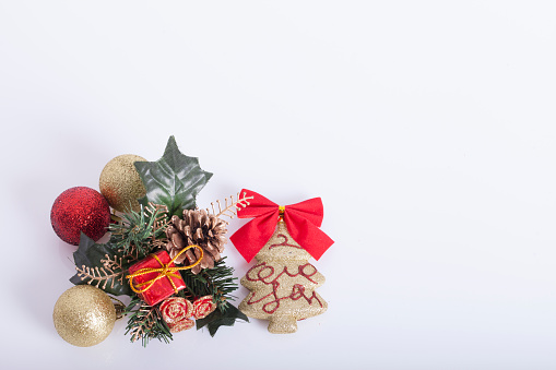 New Years and Christmas decoration on the table