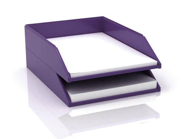 Trays for papers stock photo