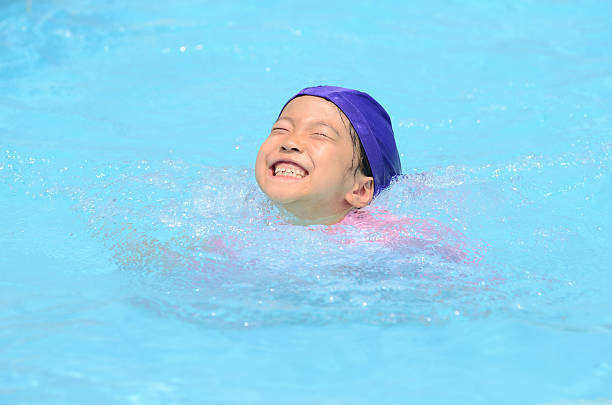 Japanese girl swimming