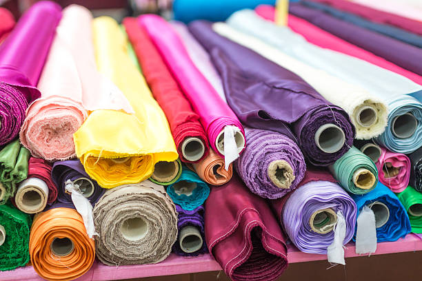 istock silk textile sold in the market 639874990