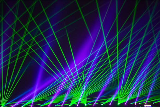 Party night background. Dancing lights motion.