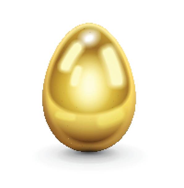 ilustrações de stock, clip art, desenhos animados e ícones de ovo dourado - wealth eggs animal egg easter egg