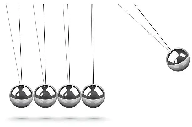 Vector illustration of Newtons Cradle