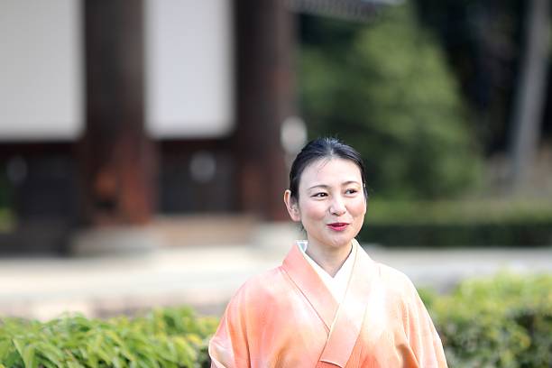 istock Japanese kimono walking at Tofuku temple 639878976