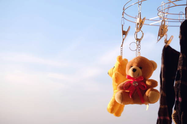 istock teddy bear blue sky in the morning. 639879270