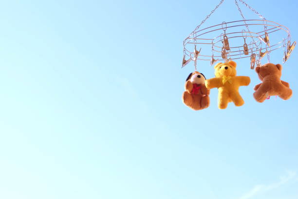 istock teddy bear blue sky in the morning. 639879328