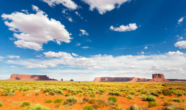 istock Scenic sandstones, cloudy sky at Monument Valley 639879468