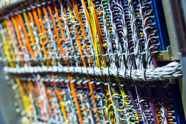 istock Retro electronic wires and cables 639881606