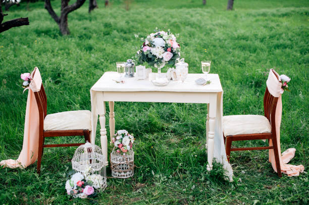 istock decorated table served for two in the garden. Romantic dating 639883604