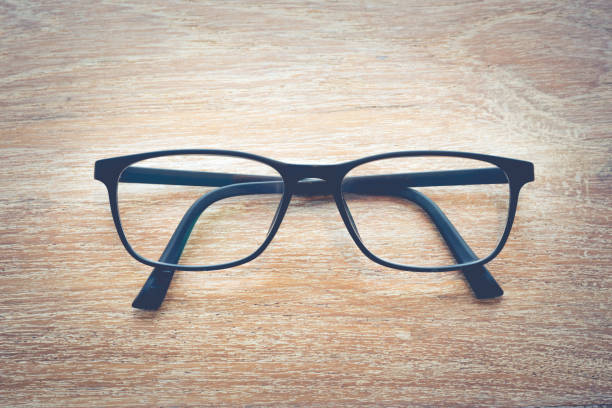 istock Clear Eyeglasses Glasses with Black Frame. 639883672