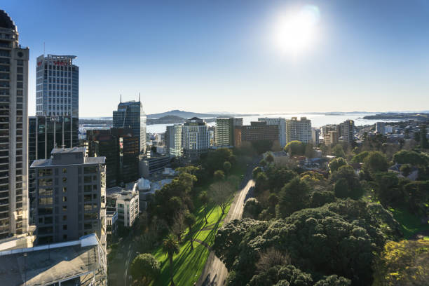 istock Sunshine on Auckland, Seen from Above 639884834