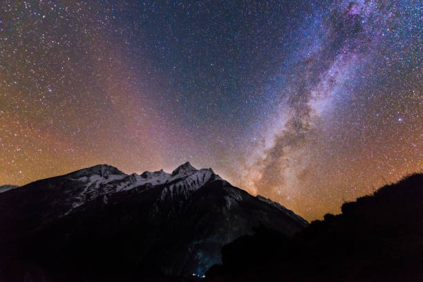 istock Milky way on starred sky in the mountains 639892624