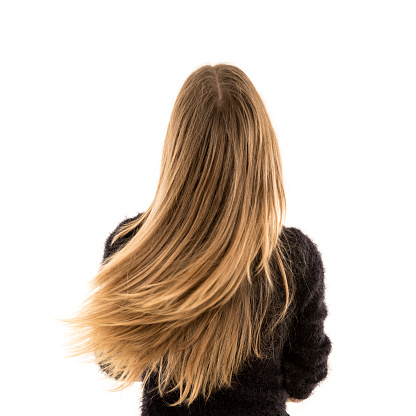 Mujer rubia pelo largo photo