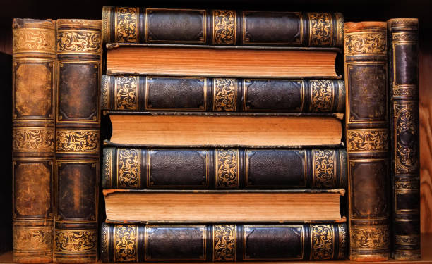 istock beautiful antique books on a shelf 639896310