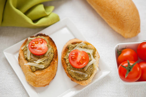 istock Fresh homemade antipasto Bruschetta 639897012