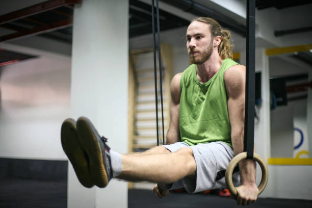 istock Attractive fit man working out at the gym. 639900008