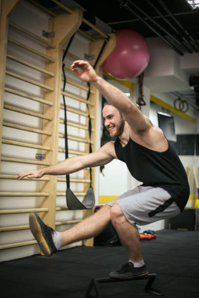 istock Man working out in a gym. 639903342