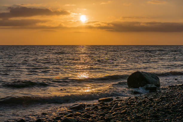 istock Sunset on shore of the Baltic Sea 639903638