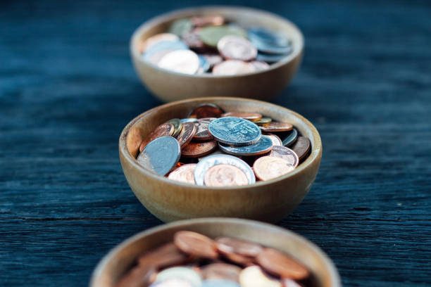 istock Thai Baht Coins and money background 639904002
