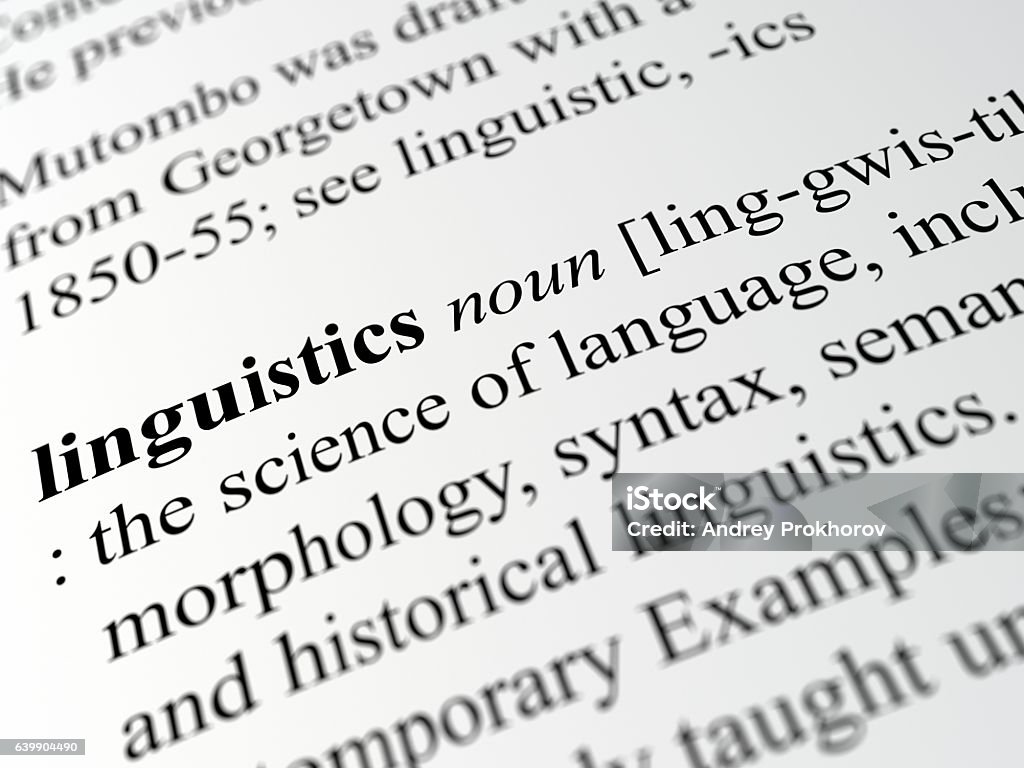 linguistics definition of linguistics Linguistics Stock Photo