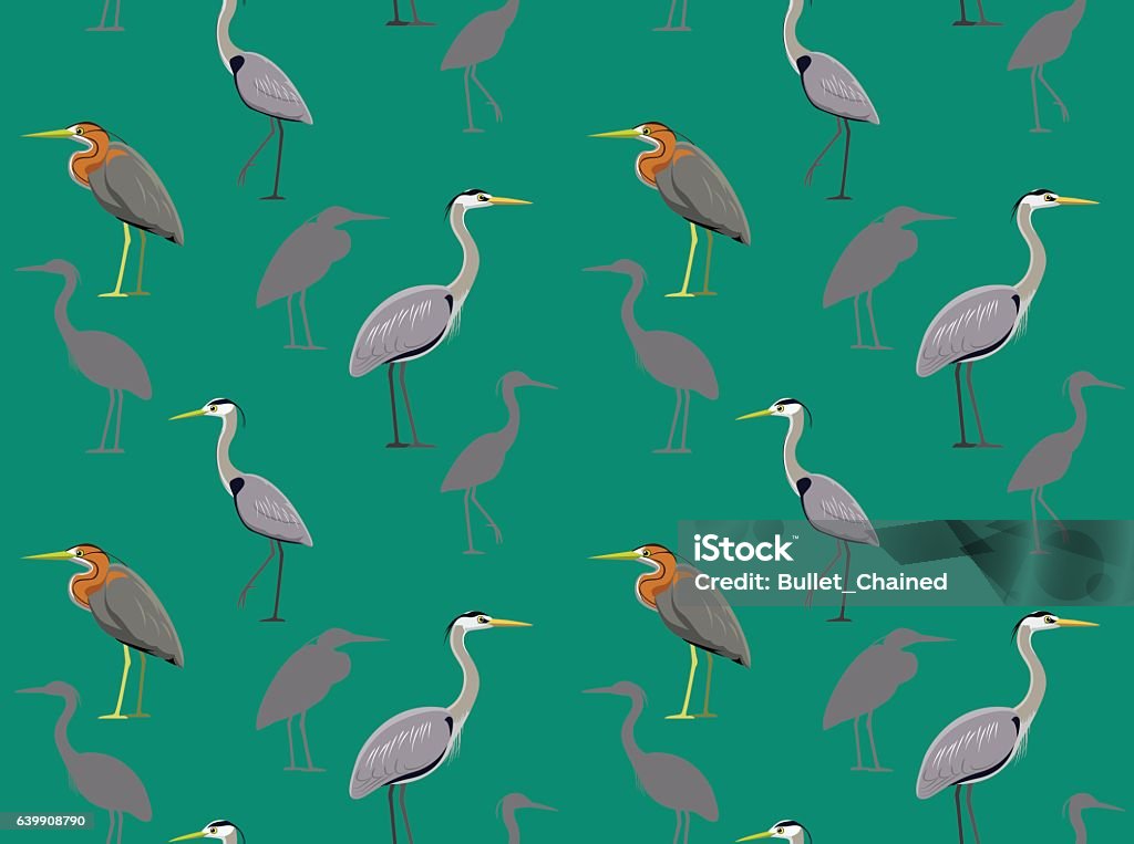 Bird Heron Wallpaper Animal Background EPS10 File Format Great Blue Heron stock vector