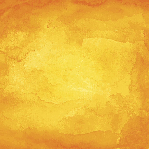 オレンジ色の水彩マクロテクスチャの背景 ベクターアートイラスト