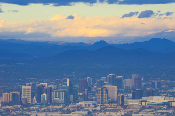 istock Long view of Metro Phoenix at twilight 639919398
