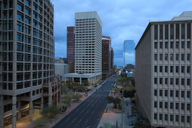 istock Twilight view of Phoenix city center 639919792