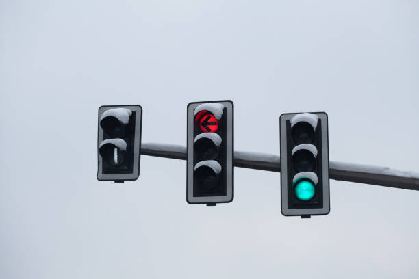 istock Traffic Lights Covered in Snow 639920776