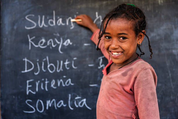 istock African little girl is learning  English language 639921764