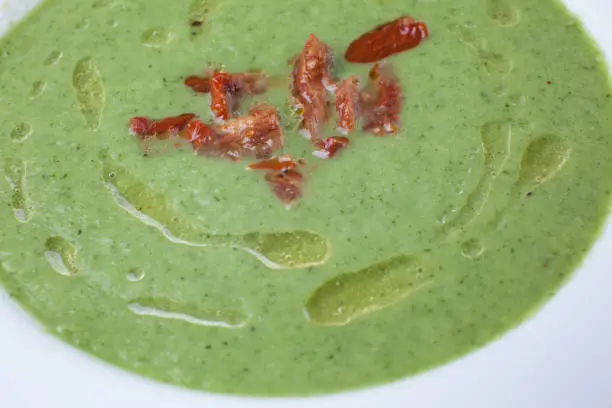 Photo of Green soup with tomatoes