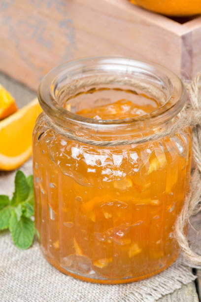 istock delicious orange marmalade in a glass jar 639927608