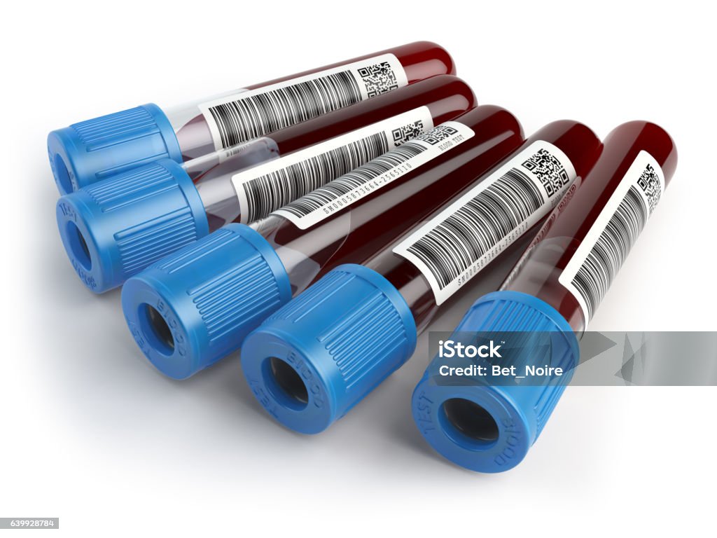 Échantillons de sang tubes isolaet sur fond blanc. - Photo de Sang libre de droits