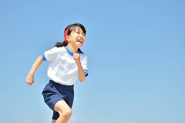 Japanese girl running