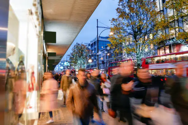 Photo of Shopping on Oxford Street London, Christmas day