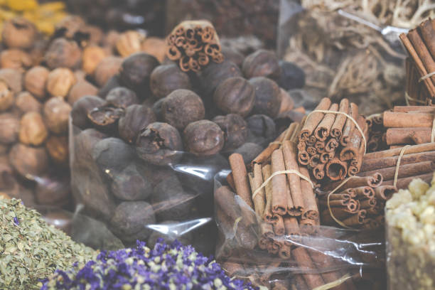 istock Dried herbs, flowers and arabic spices in the souk 639939540