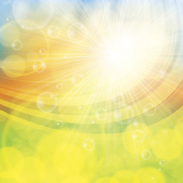 słoneczne wiosenne lato abstrakcyjne tło - weather condition sunny sunlight stock illustrations