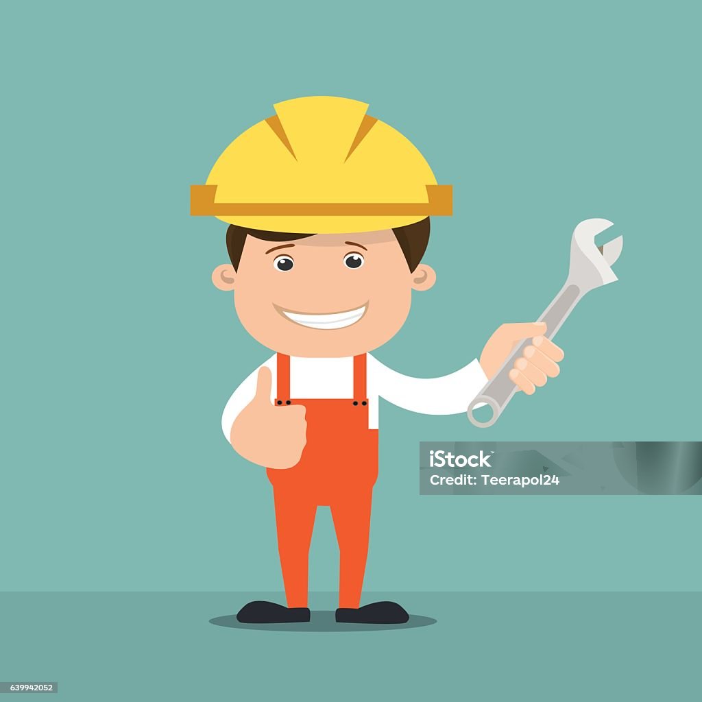 Engineer Man Vector Illustration Stock Illustration - Download Image ...