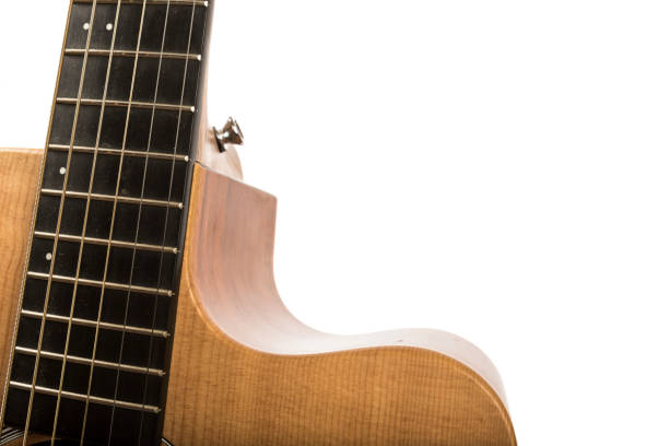 istock Accoustic guitar abstract isolated on white with copy space 639942160