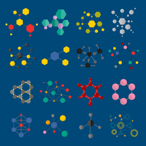 ilustrações, clipart, desenhos animados e ícones de ilustração vetorial de estrutura molecular isolada - dna science high scale magnification magnification