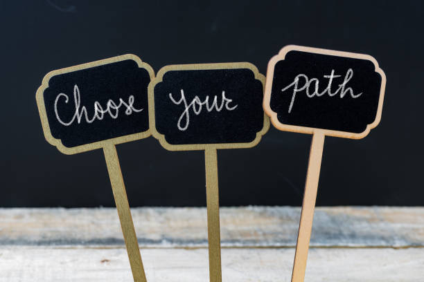 istock Motivational message Choose Your Path written with chalk 639950756