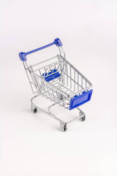istock Shopping cart  on white  background 639953034