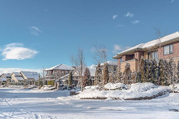 istock Residential area in the snow 639954180