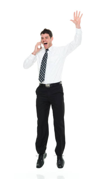 istock Cheerful businessman cheering 639954900